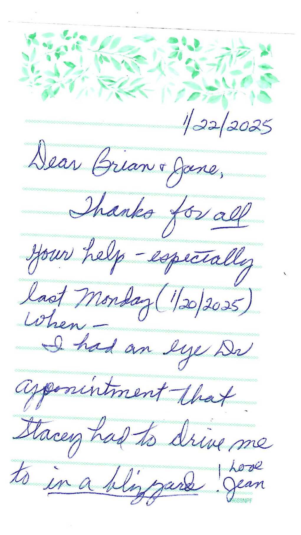 Testimonial from Jean