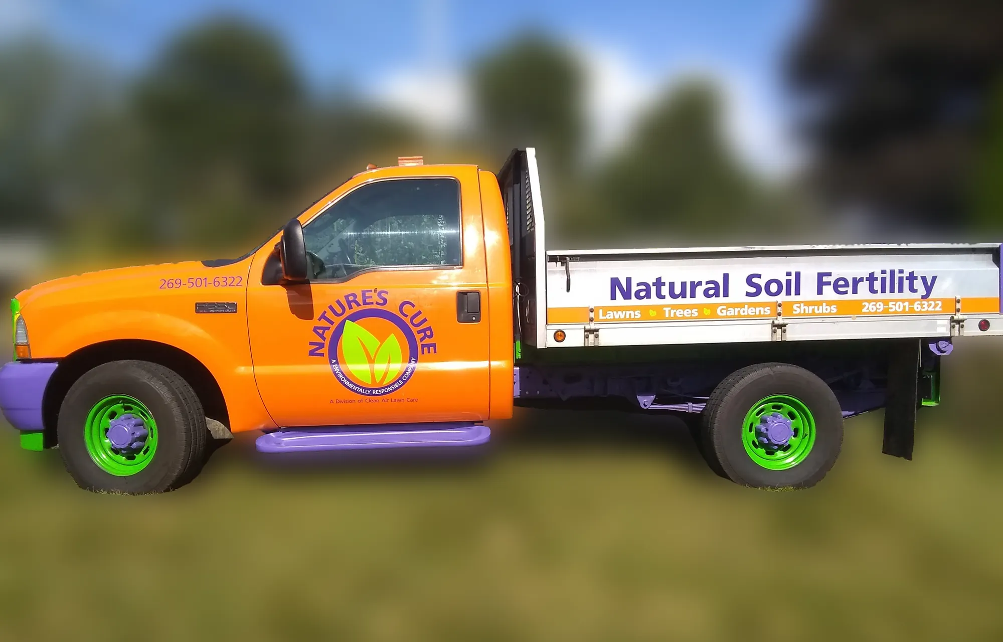Nature's Cure natural soil fertility truck